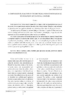 A Comparative Analysis of Theoretical and Methodological Foundations of Political Culture