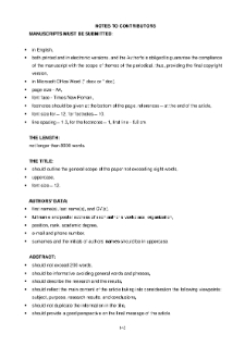 Notes to Contributors