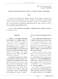 Wisdom Lessons Based on the “Cytokine-Storm” Metaphor