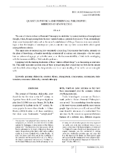Quantum Physics and Perennial Philosophy: Mirrors of Knowledge