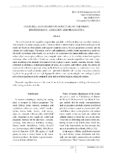 Cultural and Cognitive Structure of the Omen: Epistemology, Axiology and Pragmatics