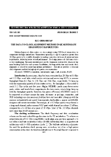The Data To Clock Alignment Method In Quarter-Rate High Speed Transmitters