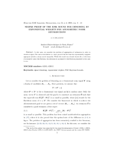 Simple proof of the risk bound for denoising by exponential weights for asymmetric noise distributions