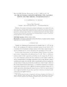On the Euclidean distance between two Gaussian points and the normal covariogram of Rd