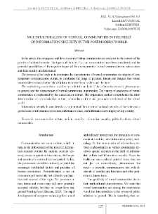 Multiculturalism of Virtual Communities in the Field of Information Security in the Postmodern World