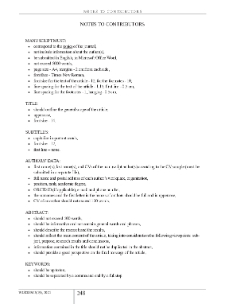 Notes to Contributors