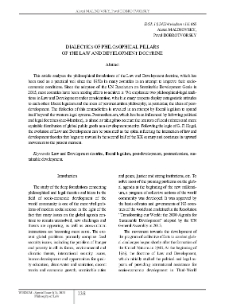 Dialectics of Philosophical Pillars of the Law and Development Doctrine