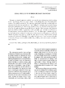 Legal Theology in Interdisciplinary Discourse