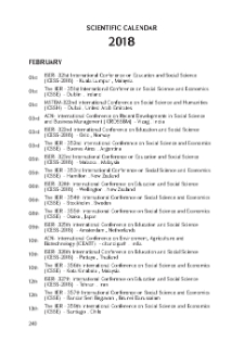 Scientific calendar 2018