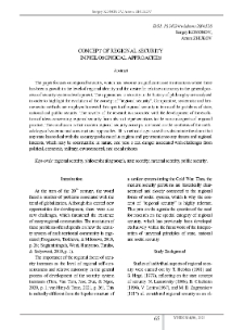 Concept of Regional Security in Philosophical Approaches