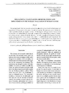 Philosophical Discourse for the Development and Improvement of the Intellectualization of Human Nature