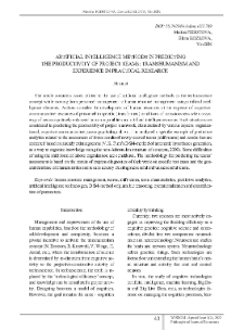 Artificial Intelligence Methods in Predicting the Productivity of Project Teams: Transhumanism and Experience in Practical Research