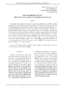 Risk Management Concept: Predictive Assessment in Transhumanistic Space