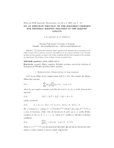 On An Efficient Solution Of The Dirichlet Problem For Properly Elliptic Equation In The Elliptic Domain