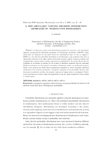 A New Regularly Varying Discrete Distribution Generated By Waring-Type Probability