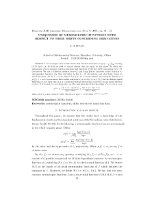 Uniqueness Of Meromorphic Functions With Respect To Their Shifts Concerning Derivatives