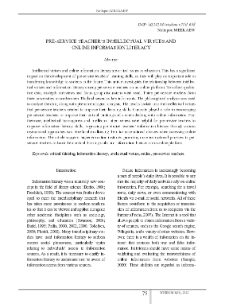 Pre-Service Teacher's Intellectual Virtues Andonline Information Literacy