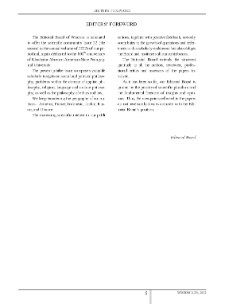Editor`s Foreword