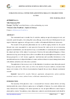 Enhancing Social Connection And Sitting Skills In Children With Autism