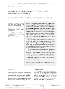 Synergetic Modeling of the System of State Organization of Society