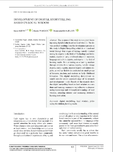 Development of Digital Storytelling Based on Local Wisdom