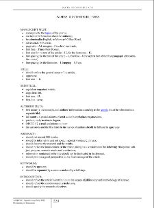 Notes to Contributors