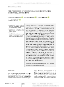 The Philosophy of Assets Fair Value Presentation in Financial Statements