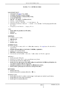 Notes to Contributors