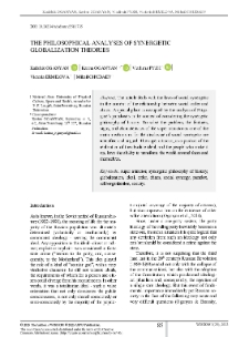 The Philosophical Analyses of Synergetic Globalization Theories