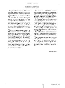 Editor`s Foreword