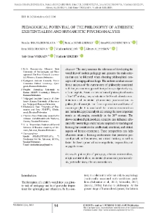 Pedagogical Potential of the Philosophy of Atheistic Existentialism and Humanistic Psychoanalysis