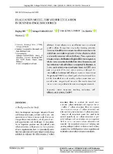 Evaluation Model for Virtue Education in Business English Courses