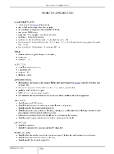 Notes to Contributors