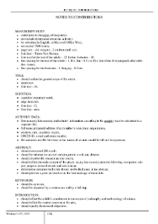 Notes to Contributors