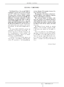 Editor`s Foreword