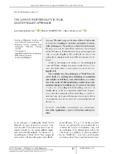 The Loss of Individuality in War: Existentialist Approach