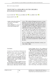 The Potential of Diaspora System-Building Investments in Homeland