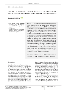 The Political Impact of Digitalization on the Judicial Method of Protection of Rights in the EAEU Countries