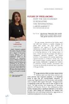 Future of Freelancing: How the Gig Economy is Reshaping the International Labor Market?