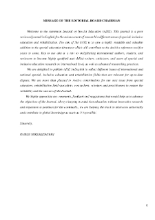 Message Of The Editorial Board Chairman