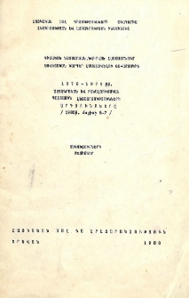 1978-1979 թթ. ազգագրական և բանահյուսական դաշտային հետազոտությունների արդյունքները