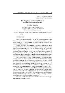 The Peripheral and Central Effects of Reward-Associated Adipokines