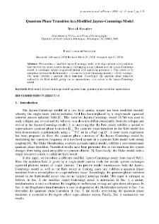 Quantum Phase Transition in a Modified Jaynes-Cummings Model
