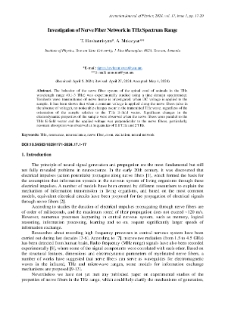 Investigation of Nerve Fiber Network in THz Spectrum Range