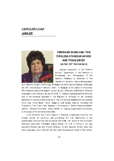 Verzhine Svazlyan: The Tireless Ethnographer And Folklorist