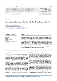 Preparation of Functional Cookies with Red Grape Pomace Bio-Dust