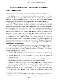 The Role of Innovations in Economic Development