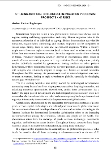 Utilizing Artificial Intelligence in Migration Processes: Prospects and Risks