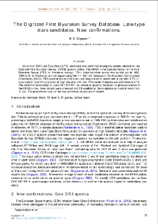 The Digitized First Byurakan Survey Database. Late-type stars candidates. New confirmations
