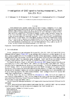 Investigation of QSO spectra having measured Lα from GALEX FUV